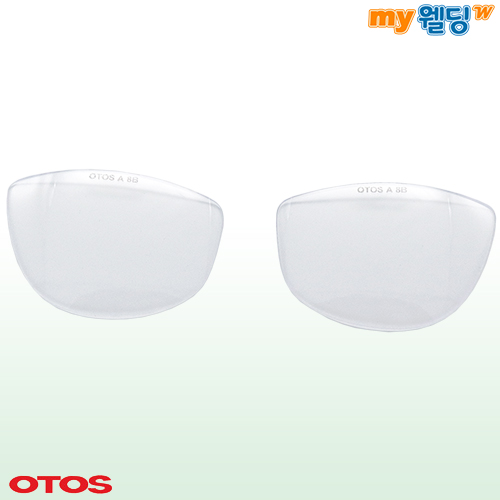 오토스 산업용 보호안경 무색보안경 B-710AS용 교환렌즈
