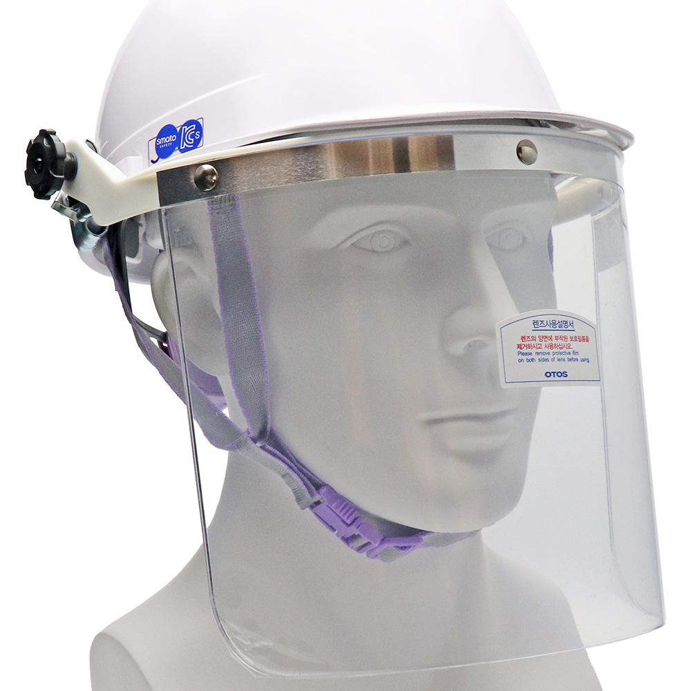 OTOS 안전모부착 투명 보안면 안면보호구 얼굴보호대 페이스쉴드 FGuard-61NAS,마이웰딩