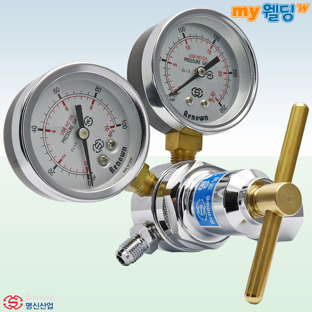 명신산업 고압용 질소조정기 알곤레귤레이터 MSR-HP1 소형