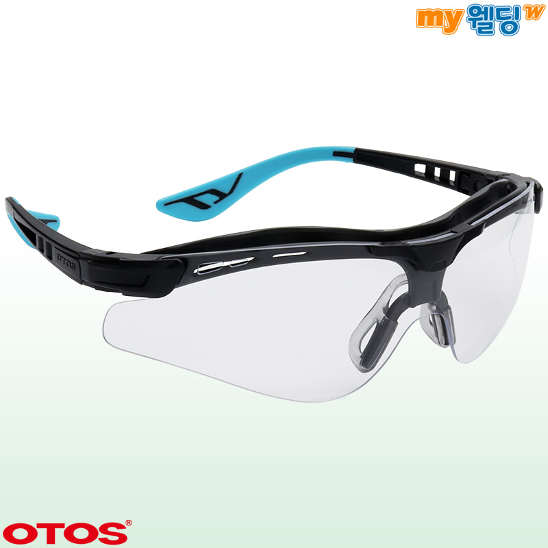 오토스 보안경 무색 투명 안전 보호 안경 산업 산업용 작업 작업용 HDV 렌즈 비닐(PP)포장 Code-KMV7093,마이웰딩