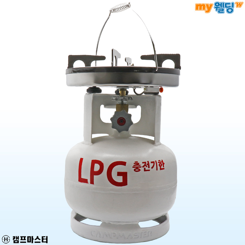 캠프마스터 LPG 해바라기형 가스 버너 8단 접이식 바람막이 캠핑용 3kg 통 직결식,마이웰딩